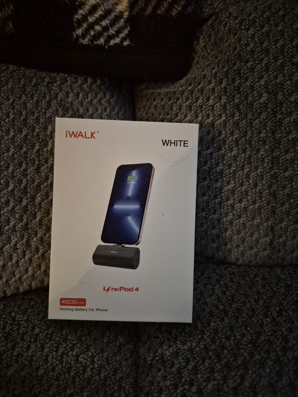 iWALK Docking Battery Portable Charger Lightning for iPhone DBL4500L White